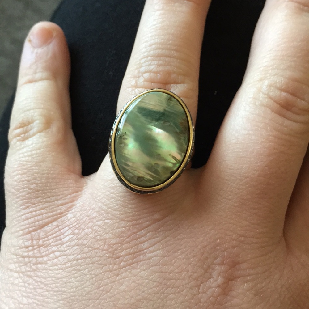 Beautiful sterling silver rose gold plated ring